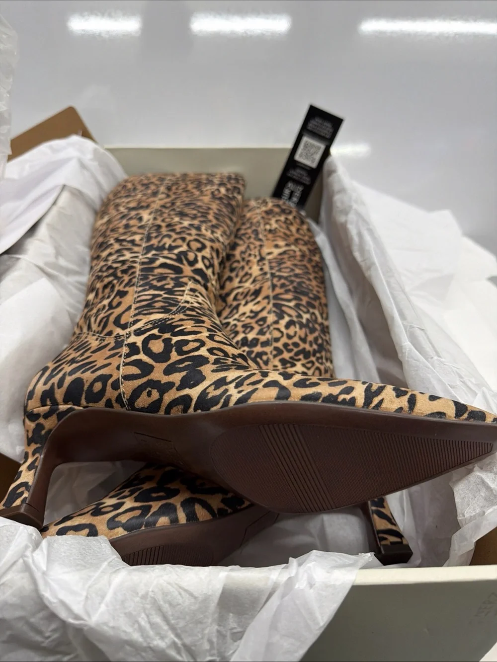 Deesha Knee-High Boot - Dark Brown Leopard Naturalizer